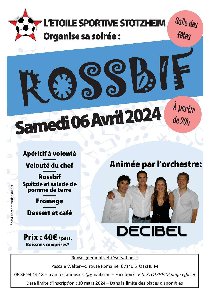 Soirée ROSSBIF 06/04/2024