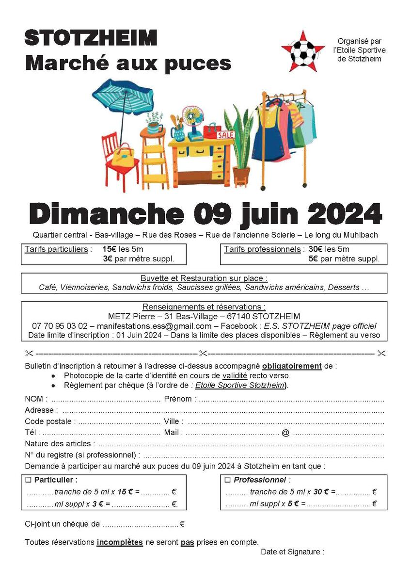 Marché aux puces 09/06/2024