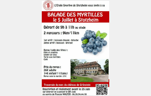 Balade des myrtilles 05 Juillet 2026